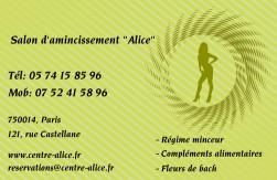 Cartes de visite amincissement 778 - 98