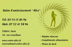 Cartes de visite amincissement 778 - 107