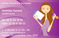 Cartes de visite esthticienne 814 - 108