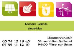 Cartes de visite lectricien 715 - 107