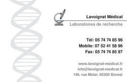 Cartes de visite laboratoire 1183 - 107