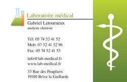 Cartes de visite laboratoire 1184 - 185