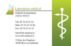 Cartes de visite laboratoire 1184 - 98