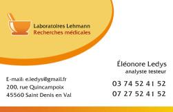 Cartes de visite laboratoire 1187 - 28
