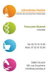 Cartes de visite laboratoire 1190 - 98