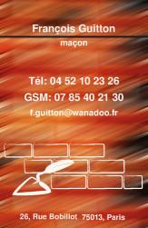 Cartes de visite maon 738 - 109