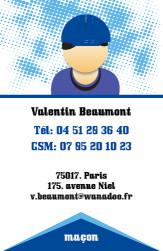 Cartes de visite maon 740 - 107