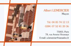 Cartes de visite maon 744 - 109