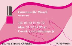 Cartes de visite manucure 873 - 98