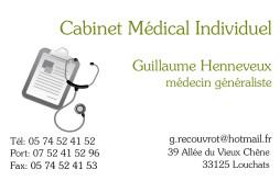 Cartes de visite mdecin 1404 - 110