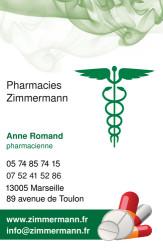 Cartes de visite pharmacie 1180 - 107