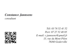 Le QR code pour enregistrer une carte de visite dans son carnet d'adresses.